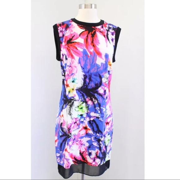 Sandro Abstract Floral Printed Shift Dress - Picture 2 of 9